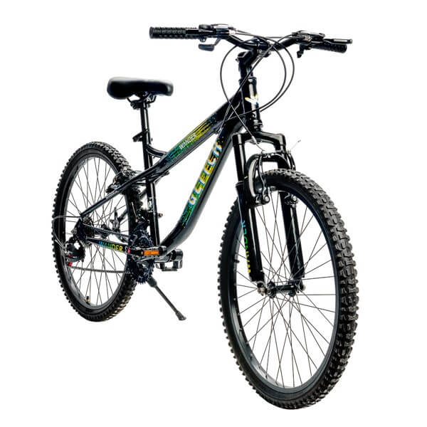 bicicleta wander glitch negro verde 2